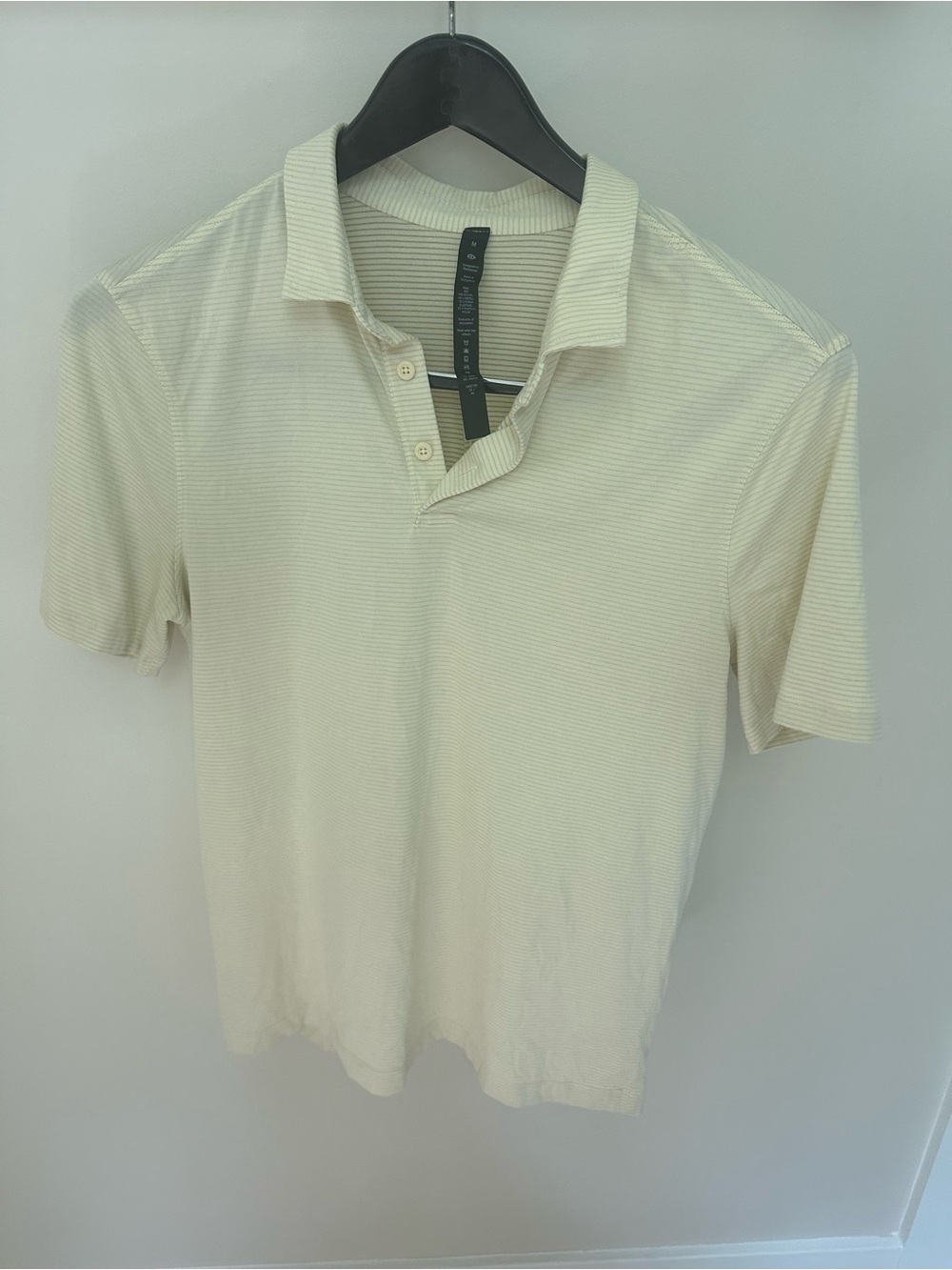 lululemon athletica Men's Short Sleeve Polo in Light Cream